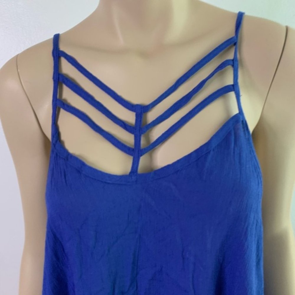 Strappy Gauze Ruffle Slip Dress - Picture 3 of 5